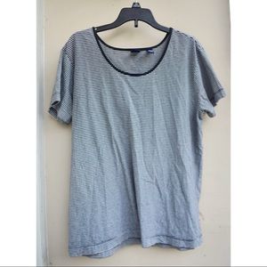 Gap Women Striped Short Sleeve Top